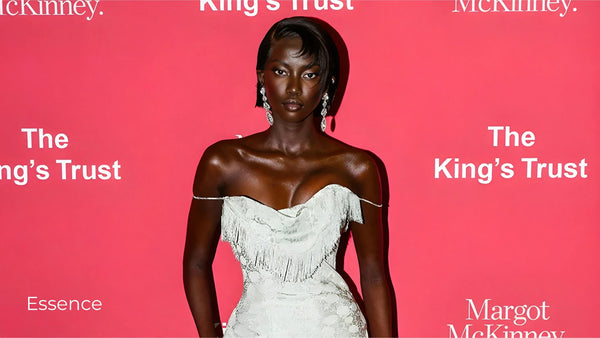 Anok Yai Styles Vintage Dior with J'evar at The King's Trust Gala