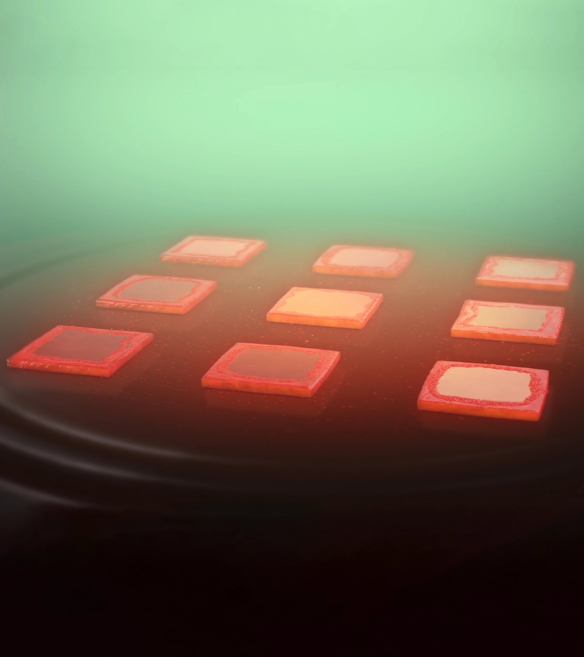 High-heat CVD growth chamber with glowing orange diamond seeds during the ALTR diamond creation process.